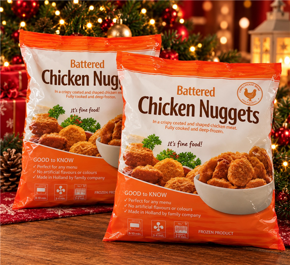 Battered chicken nuggets