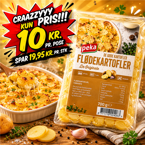 JA TAK - PEKA FLØDEKARTOFLER